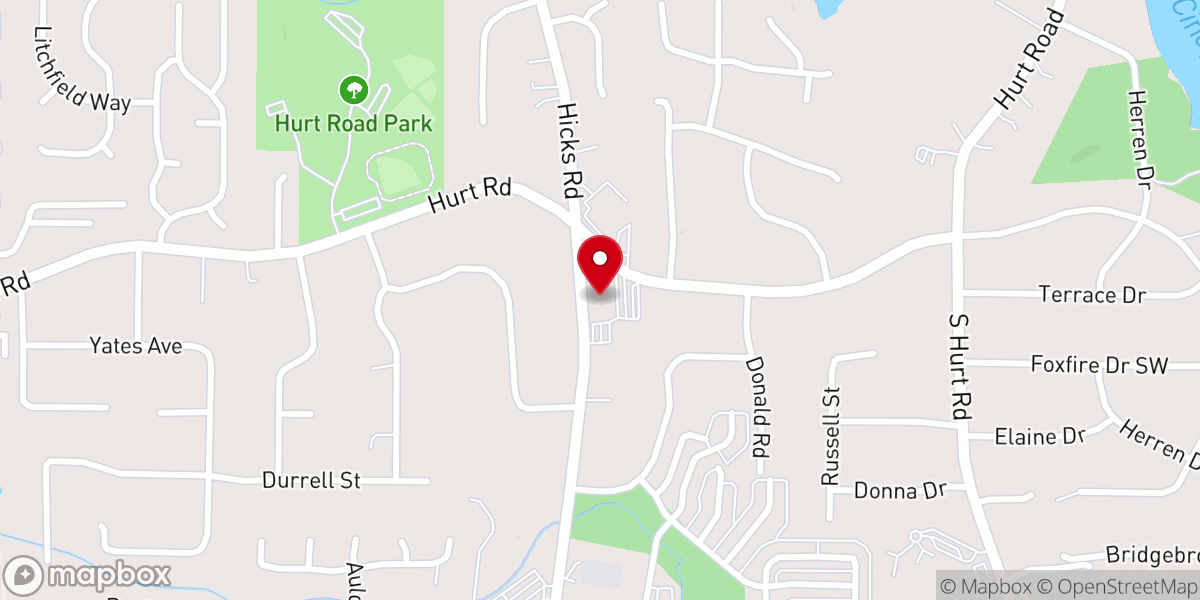 Map showing location of Shaw Temple African Methodist Episcopal Zion Church