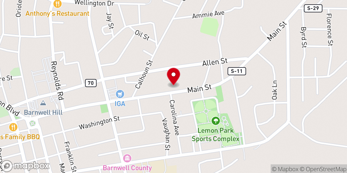 Map showing location of Hope Community Church of God