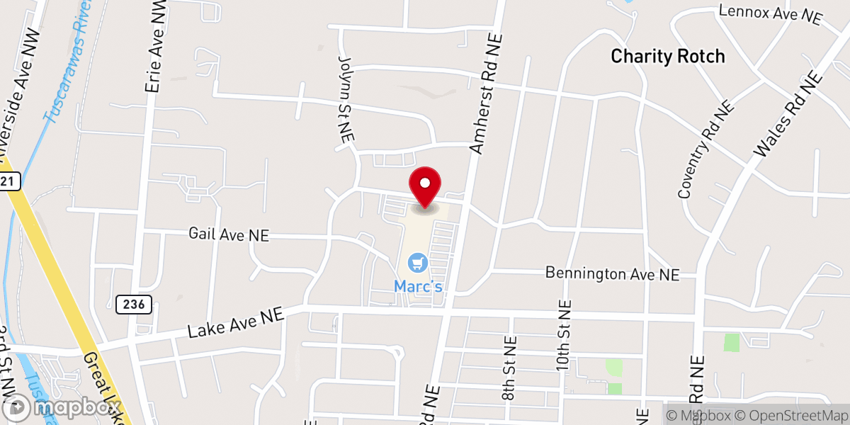 Map showing location of Church On the Move