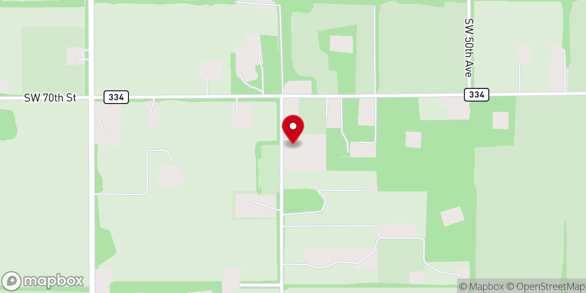 Map showing location of Bethel Baptist Church