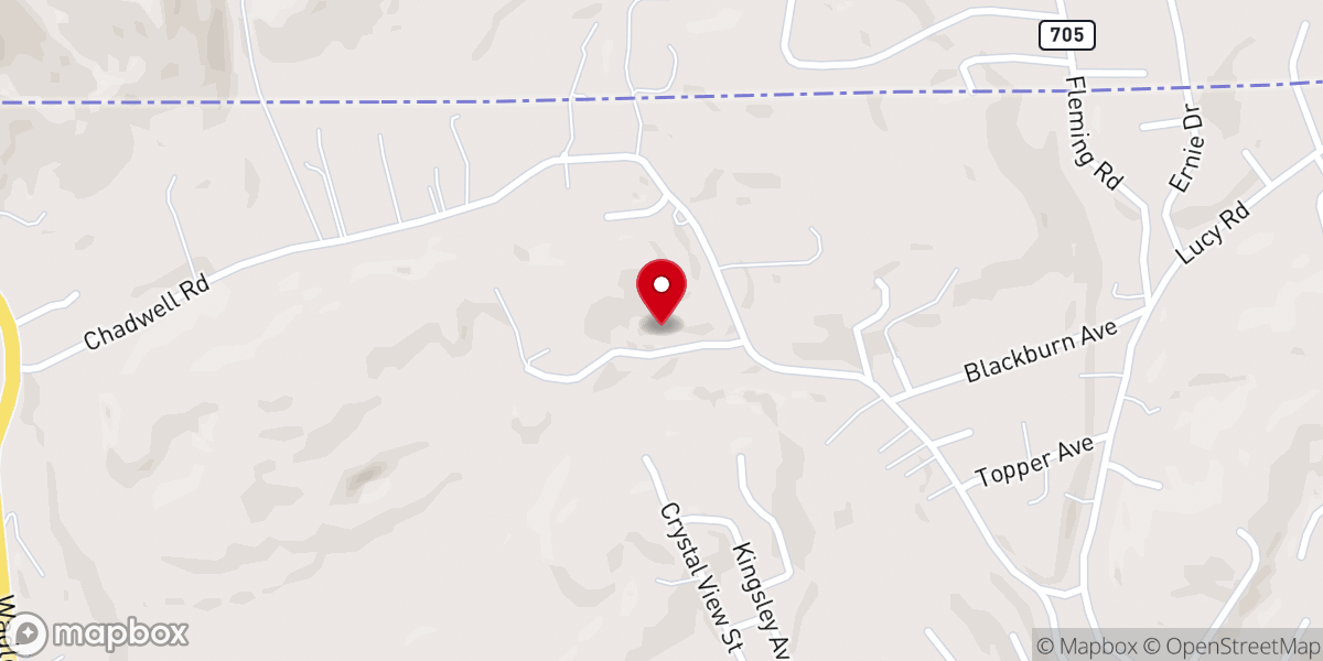 Map showing location of Andrew Memorial Chapel Community Church