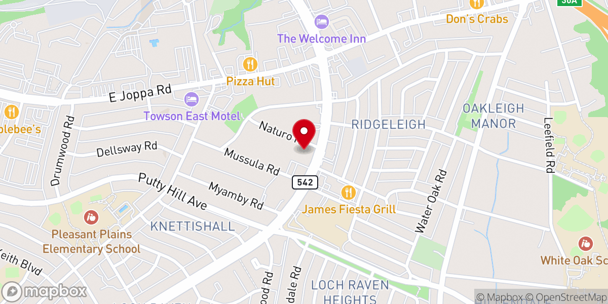 Map showing location of Holy Cross Lutheran Church