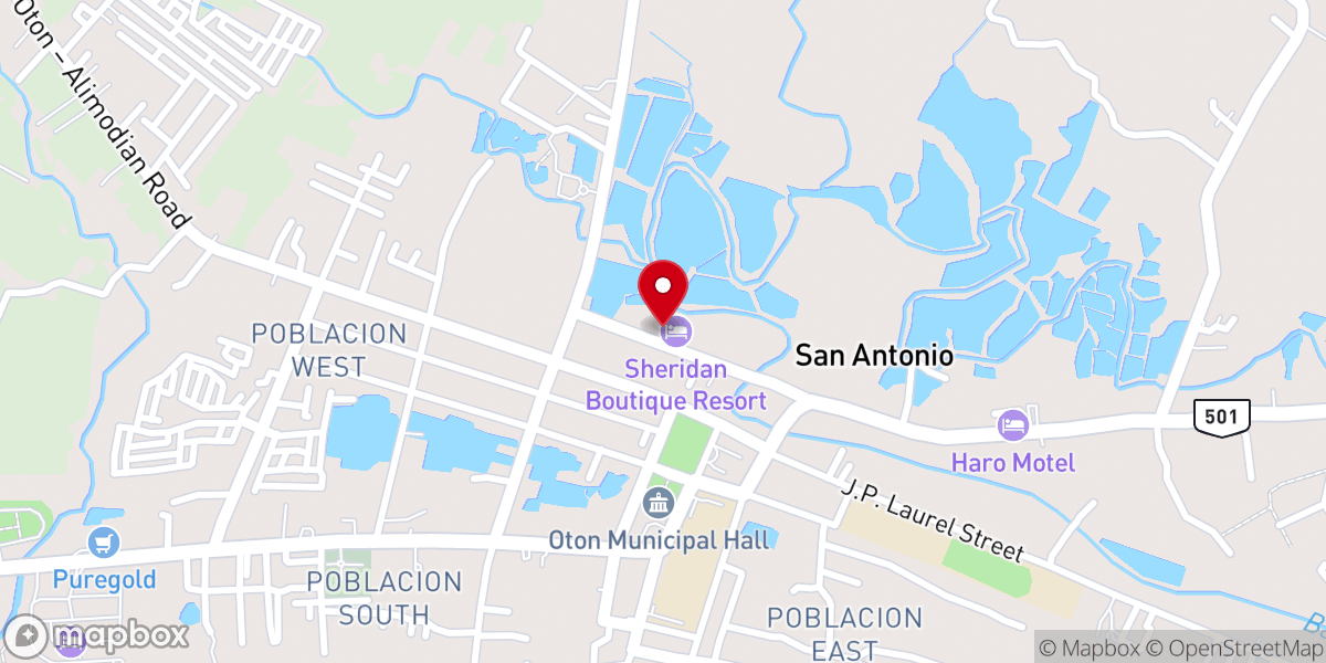 Map showing location of God of Glory Christian Church (GGCC Oton)