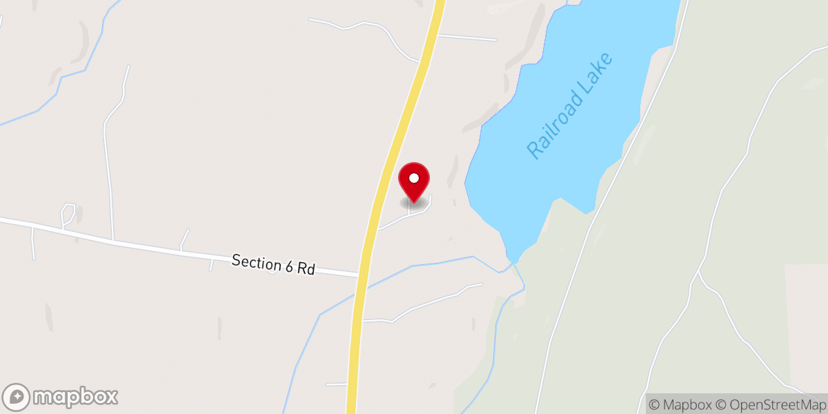 Map showing location of Lakeview Bible Church