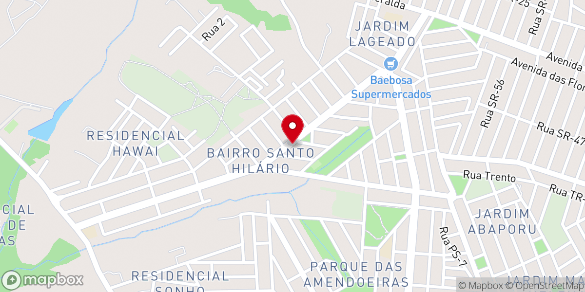 Map showing location of Assembléia de Deus Fama