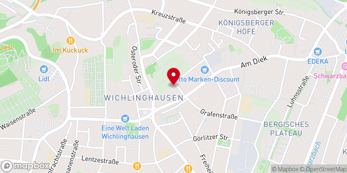 Map showing location of Evangelisch-Freikirchliche Gemeinde Wuppertal-Wichlinghausen