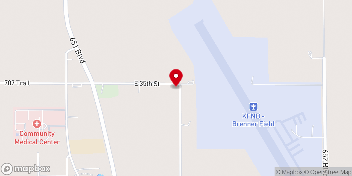Map showing location of Corner Stone Baptist Church