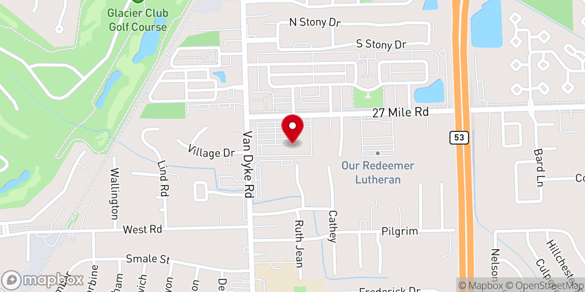 Map showing location of Washington Village Shopping Center