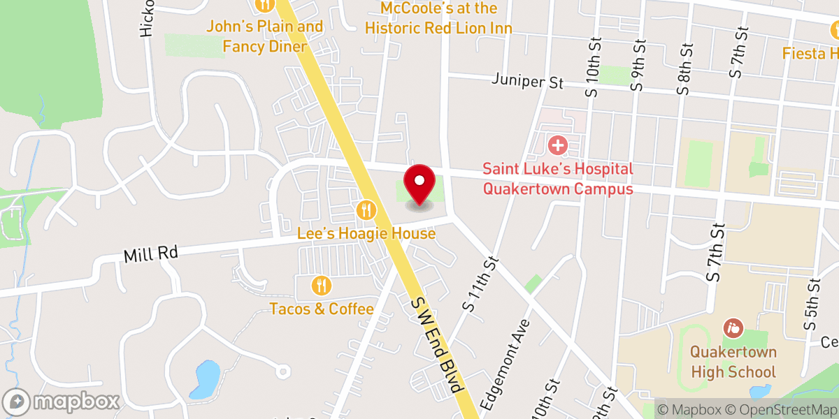 Map showing location of Richland Friends Meeting