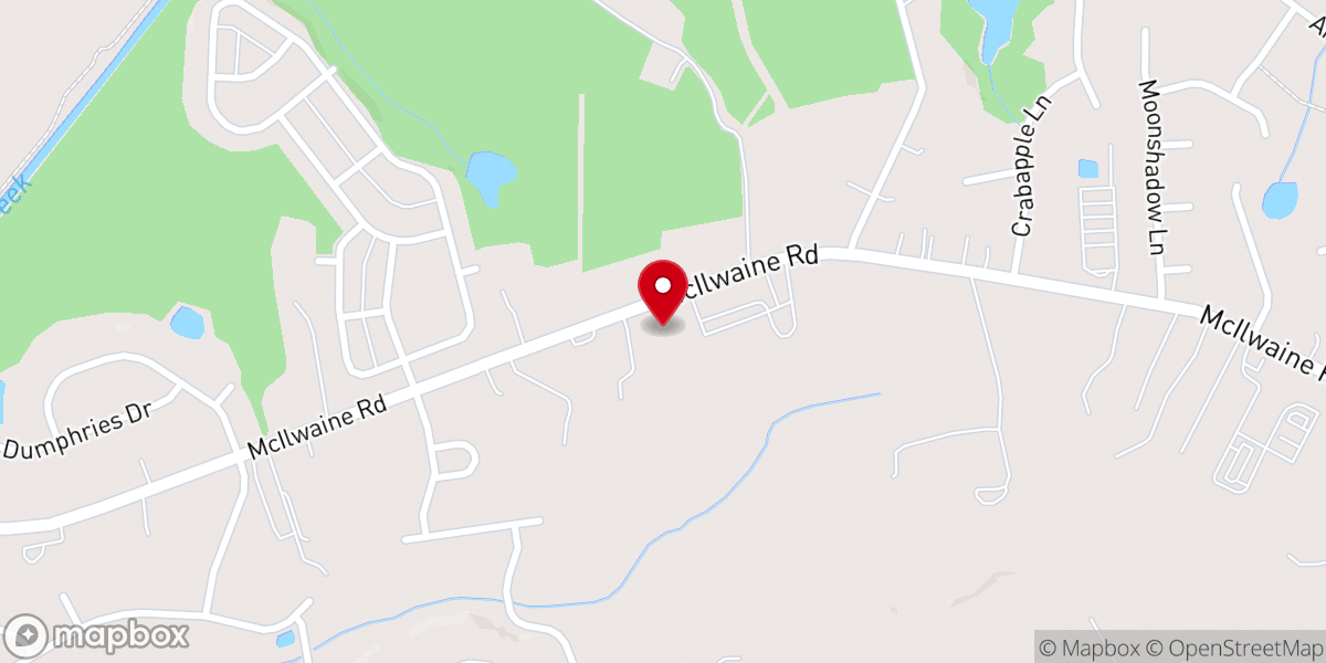 Map showing location of Huntersville Lutheran Church