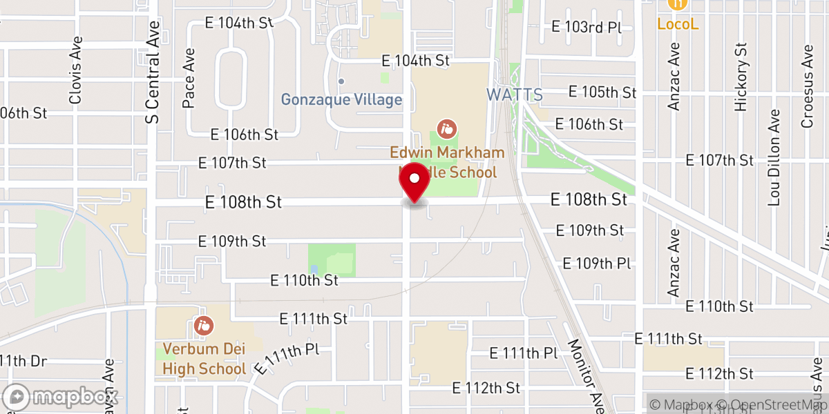 Map showing location of Greater Wayside Church of God