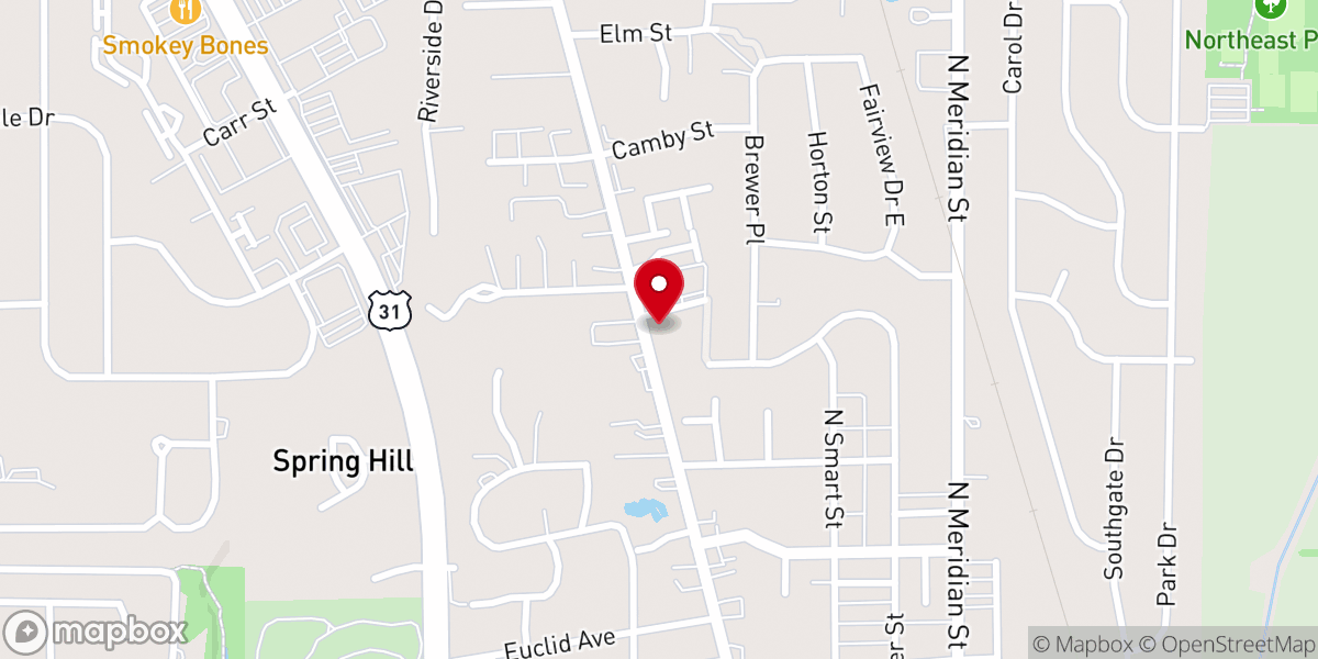 Map showing location of Greenwood United Methodist Church