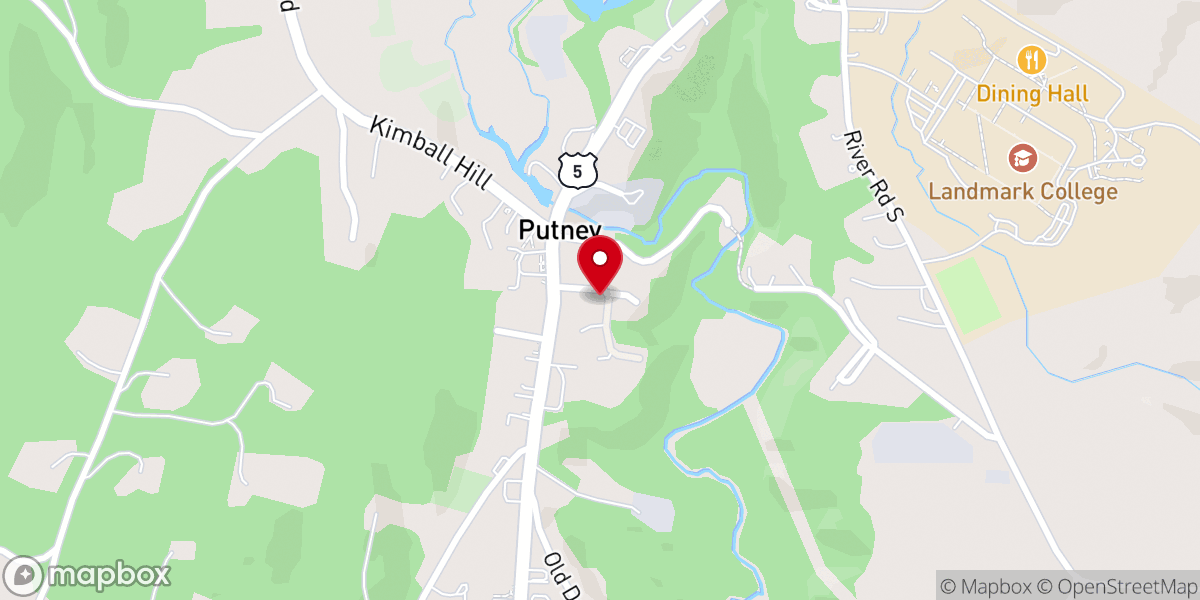 Map showing location of Putney Community Center