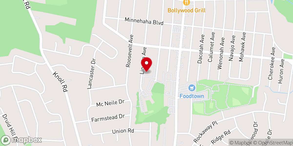 Map showing location of Yogi Divine Society of NJ