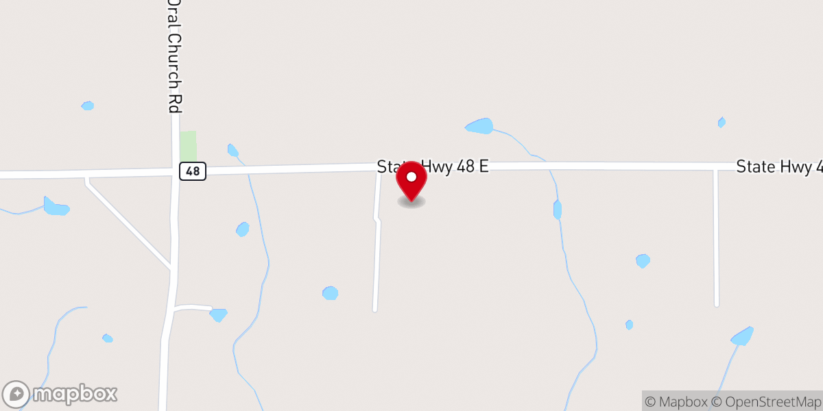 Map showing location of Dexter Pentecoastal Church