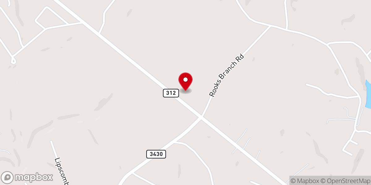 Map showing location of Antioch Church