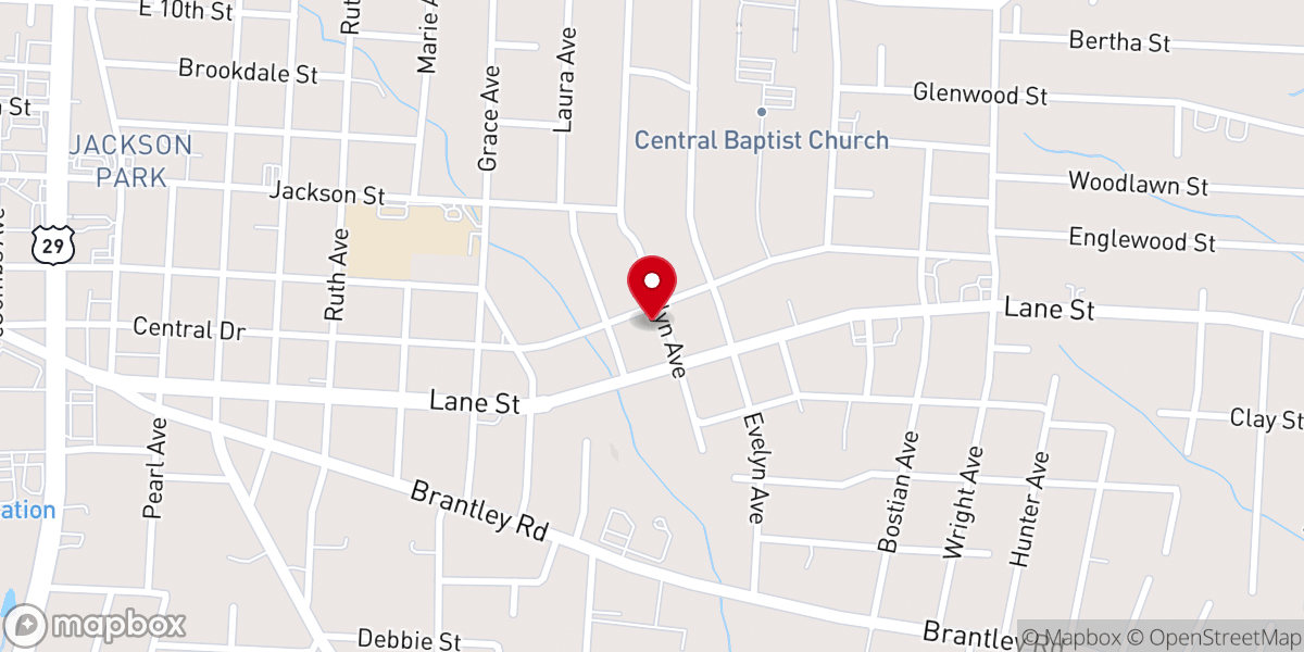 Map showing location of Blessed Assurance Ministry