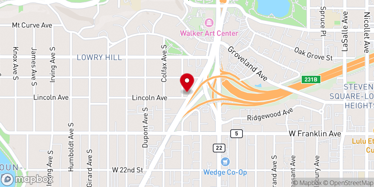 Map showing location of 2nd Church of Christ, Scientist