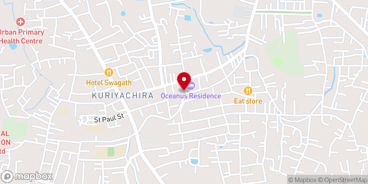 Map showing location of St. Gregorios Orthodox Church