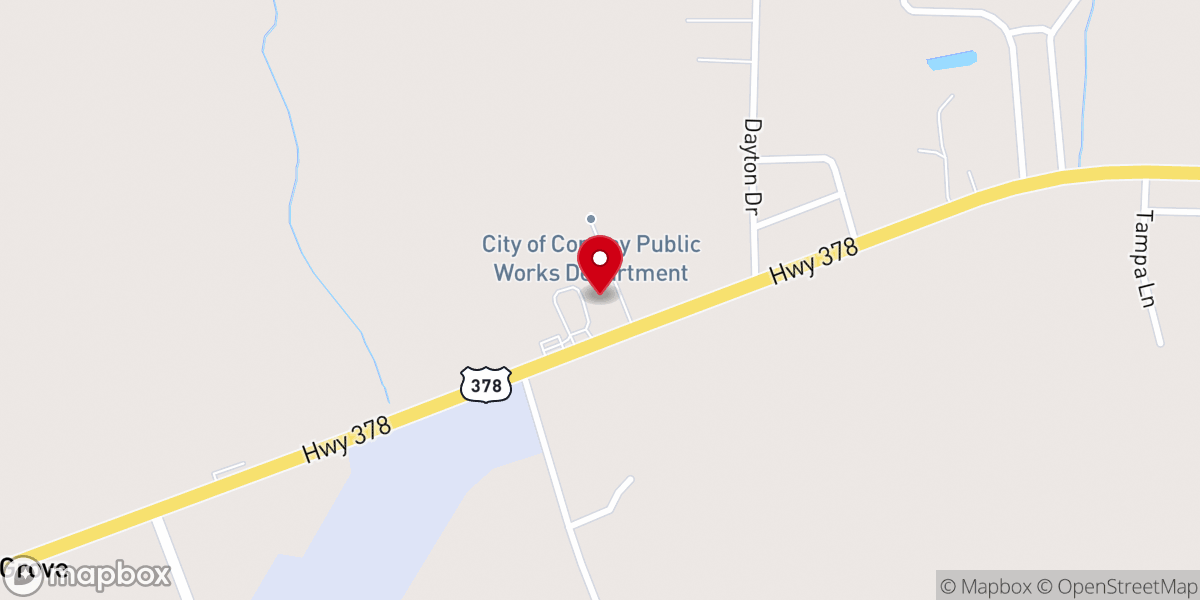 Map showing location of Damascus Original Freewill Baptist Church