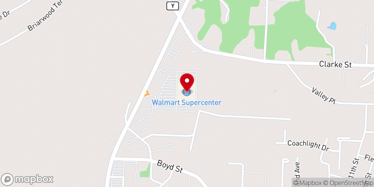 Map showing location of Walmart Supercenter