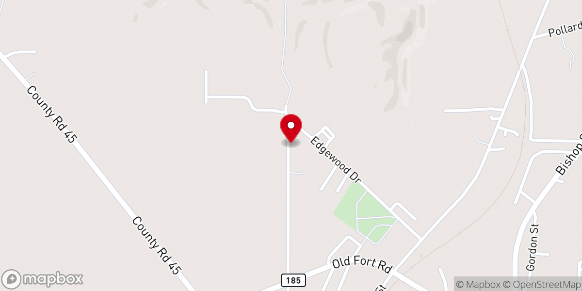 Map showing location of Bethlehem Christian Church