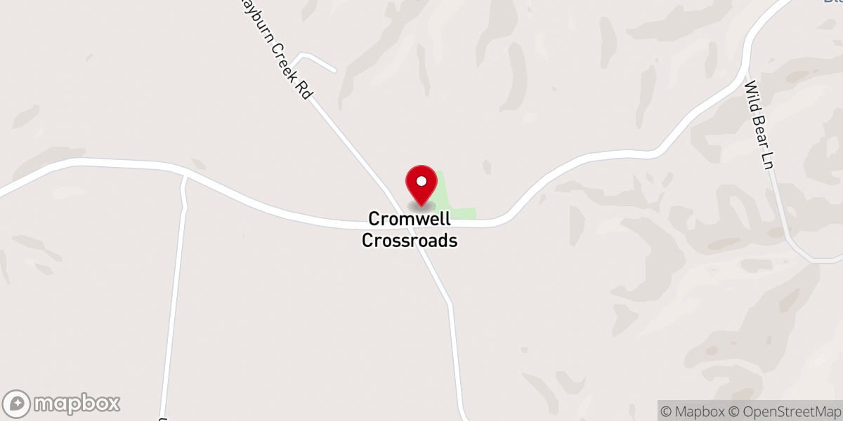 Map showing location of Cross Roads Church