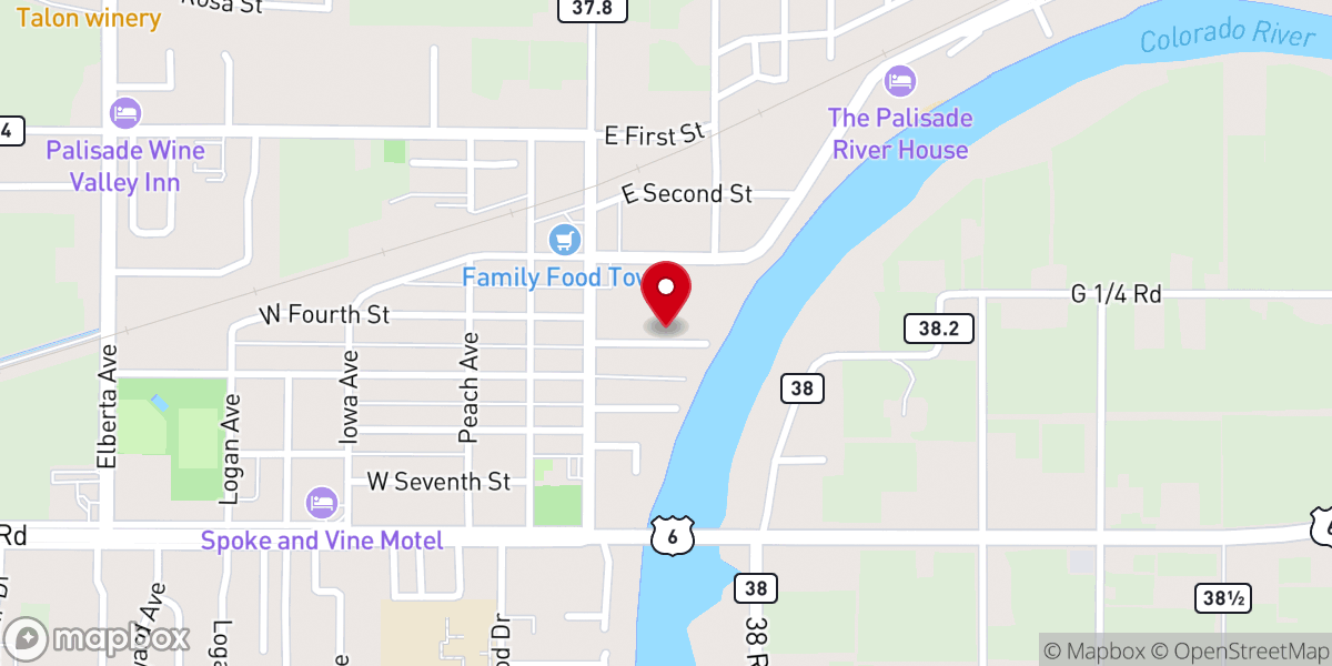 Map showing location of Palisade Seventh-Day Adventist
