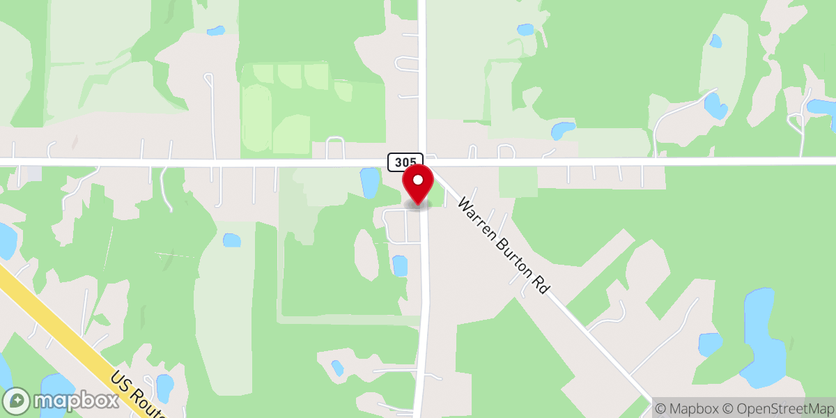 Map showing location of Southington Christian Church