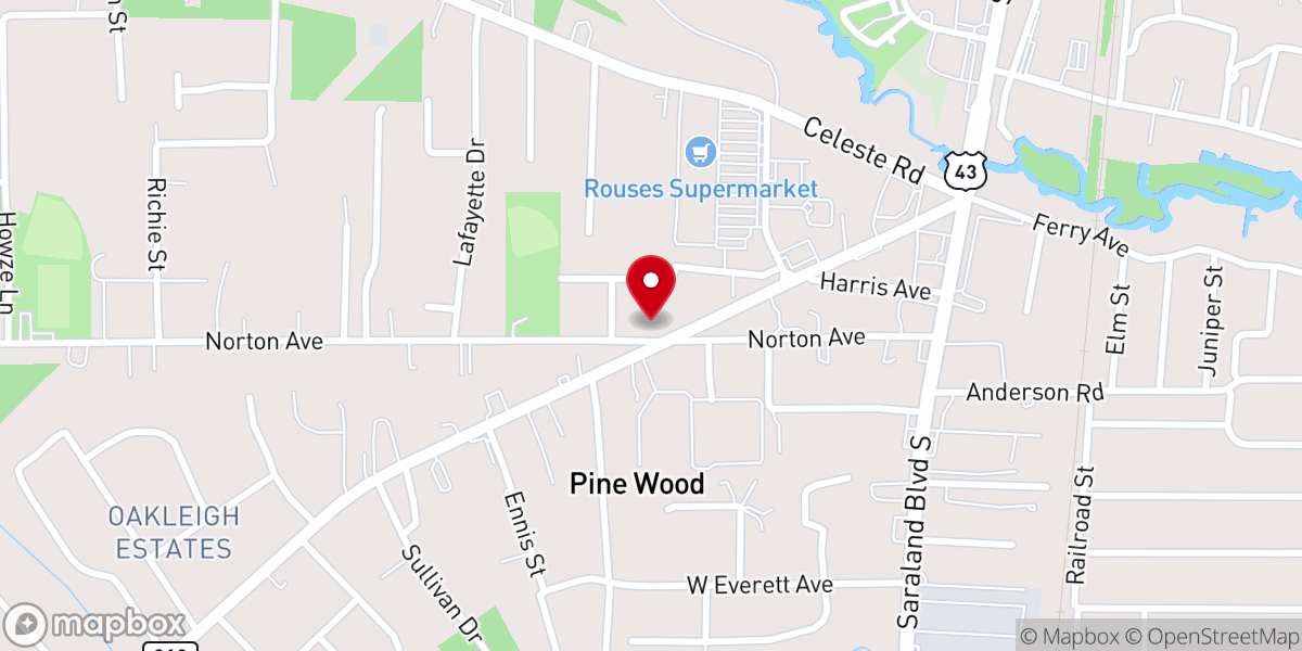 Map showing location of The Family Worship Center