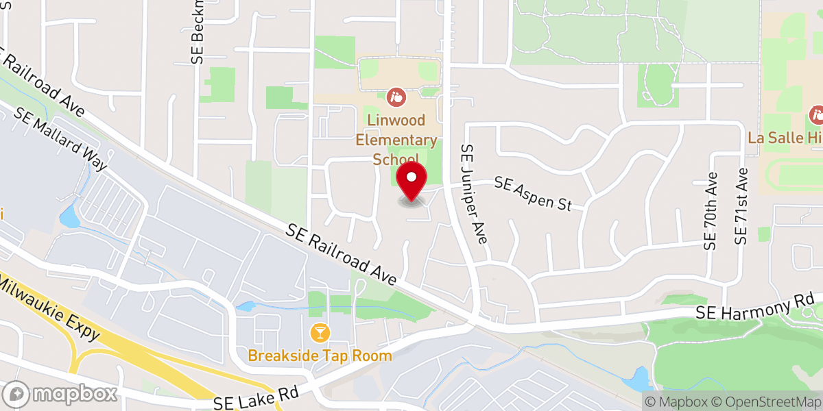 Map showing location of Milwaukie Covenant Church