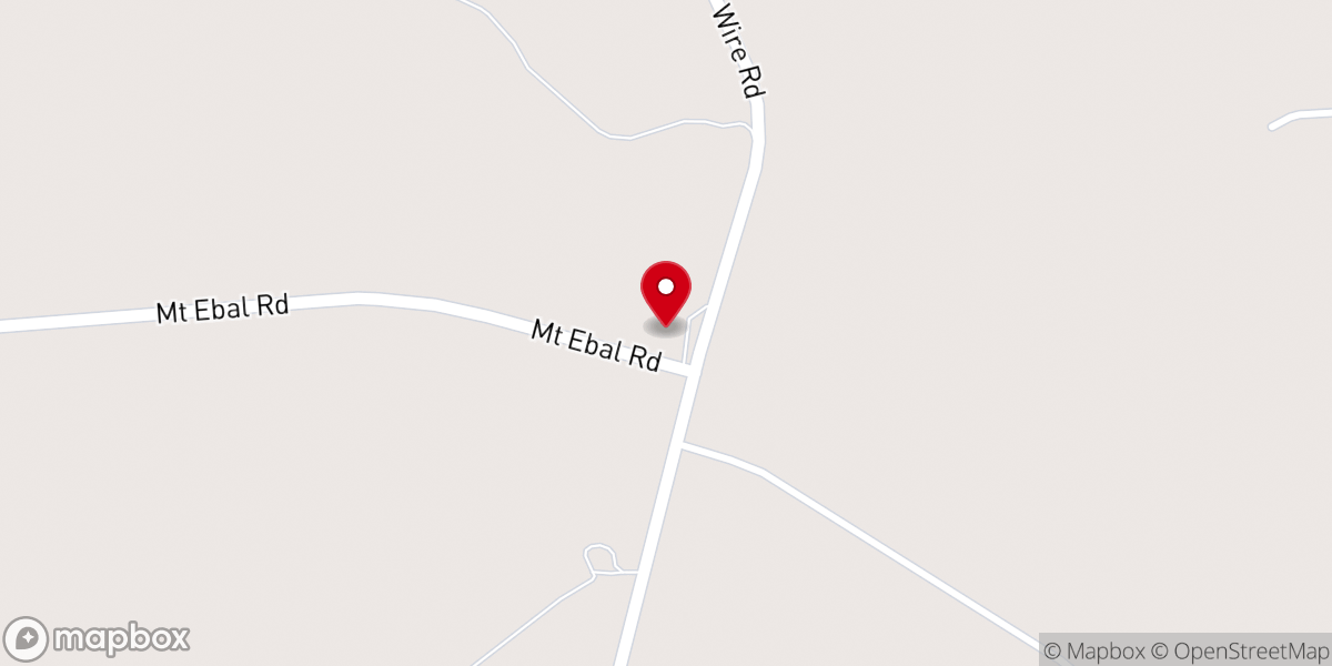 Map showing location of Mt Ebal Baptist Church