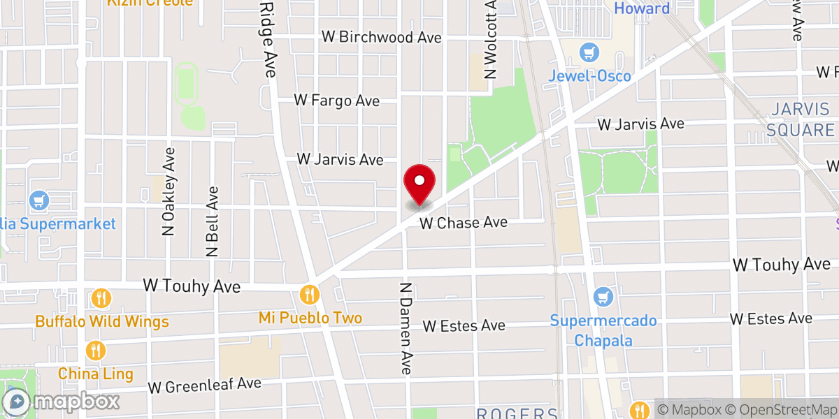 Map showing location of Holy Trinity Eritrean Orthodox Tewahdo Church