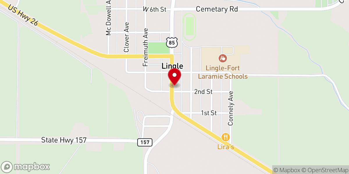Map showing location of Senior Friendship Center
