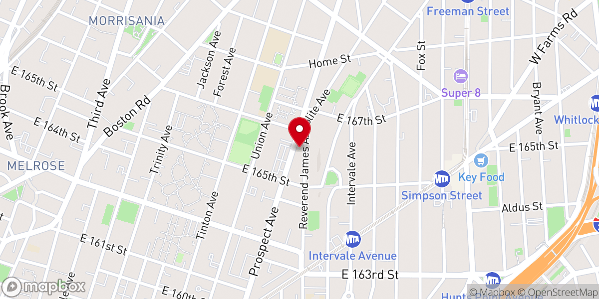 Map showing location of Full Life Gospel Assembly Church