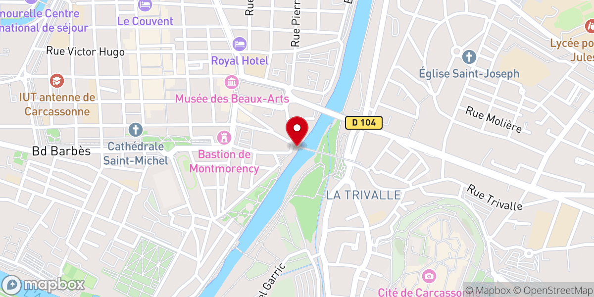 Map showing location of Chapelle de Notre Dame de la Santé