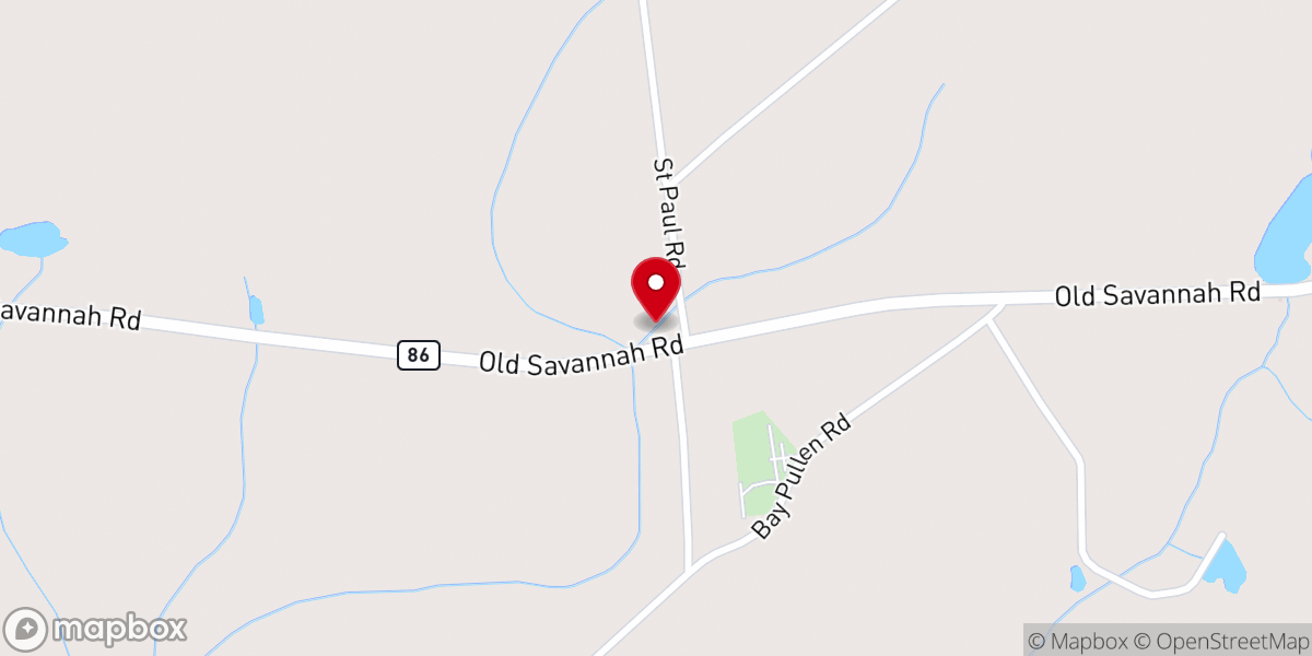 Map showing location of Pleasant Springs Baptist Church
