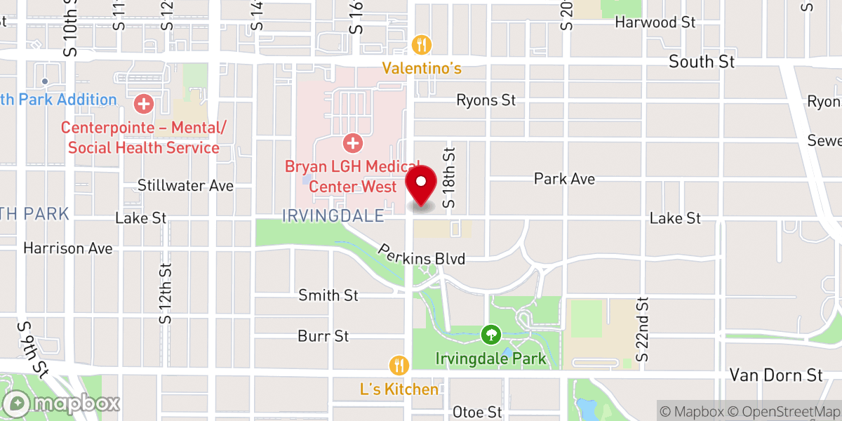 Map showing location of Blessed Sacrament Catholic Church, Lincoln