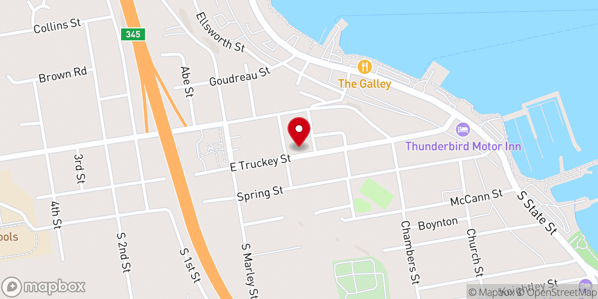Map showing location of Saints Alive Youth Ministries, St. Ignace, Michigan