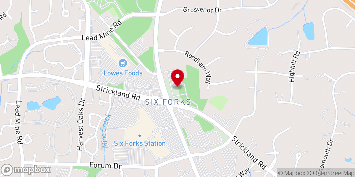 Map showing location of Elevation Church - Raleigh