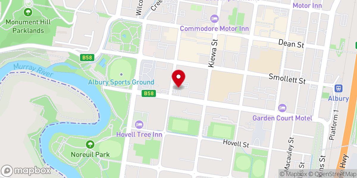 Map showing location of CNCF Church Albury