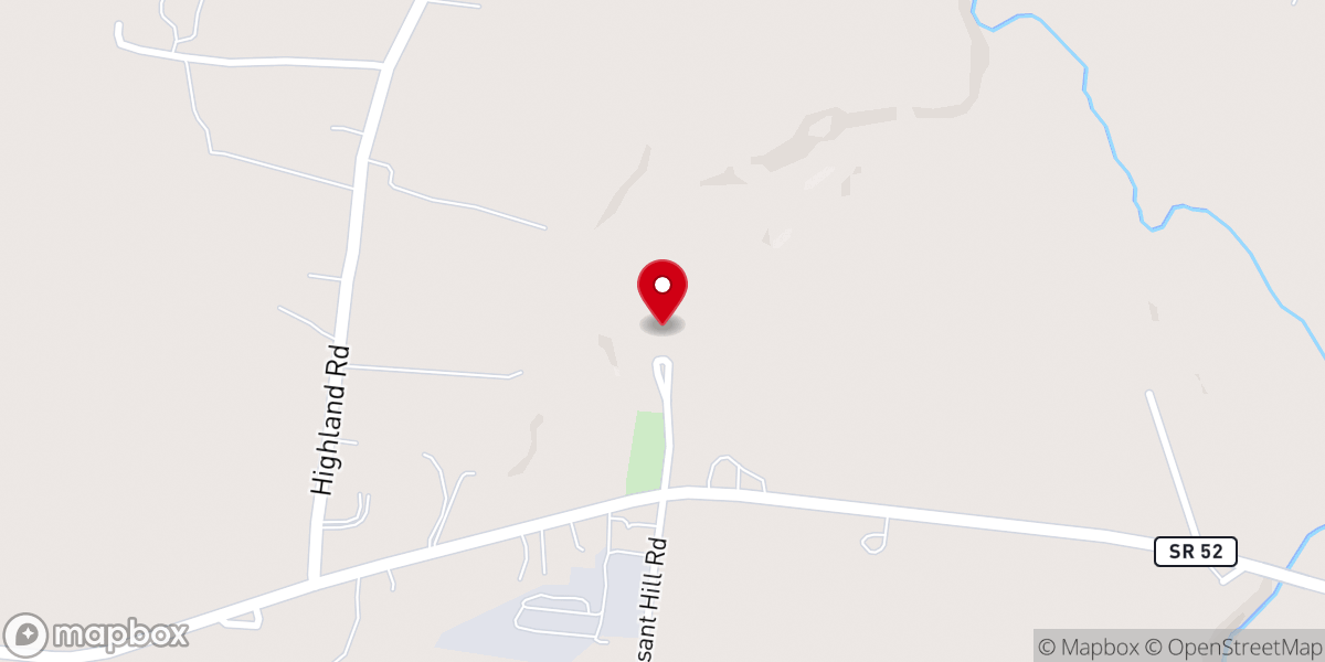 Map showing location of Pleasant Hill Baptist Church