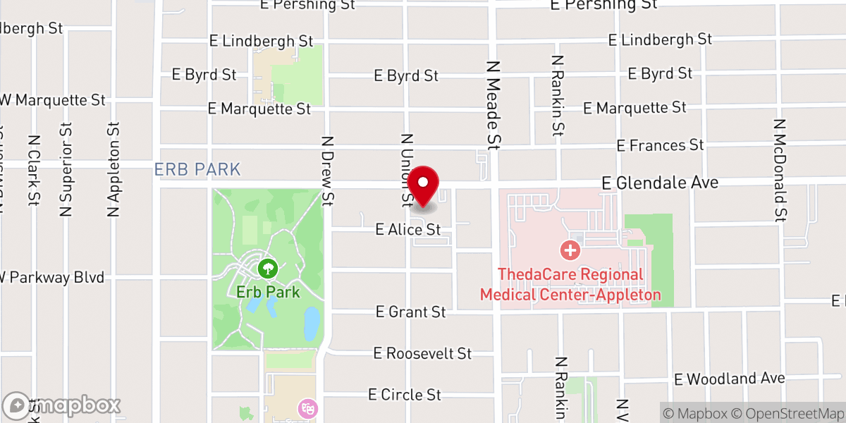 Map showing location of Faith Lutheran Church