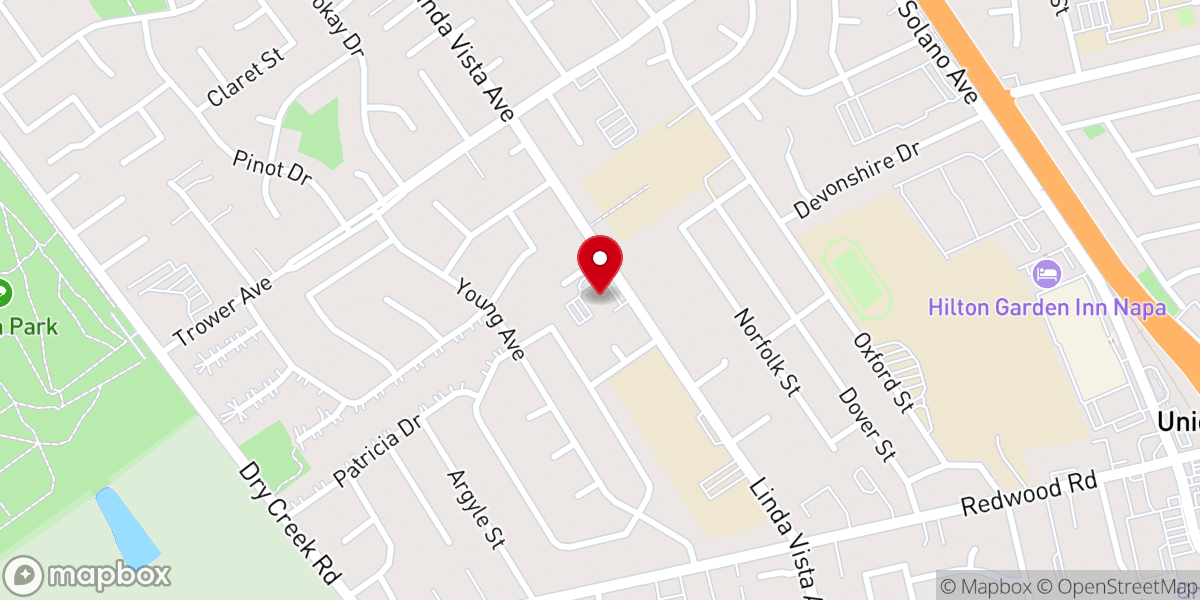 Map showing location of Hopewell Baptist Church
