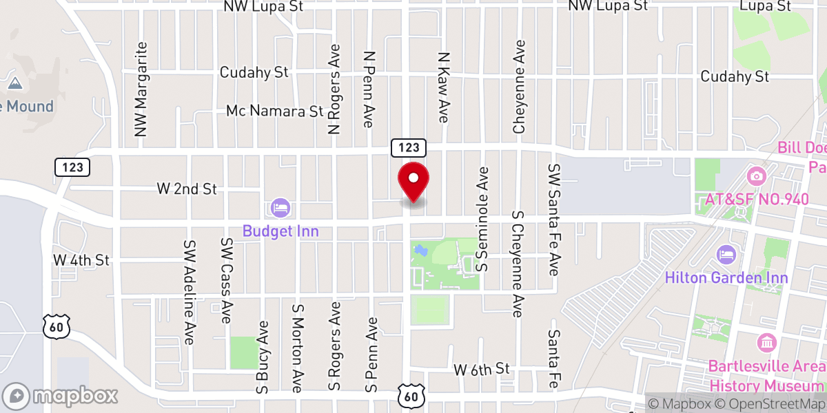 Map showing location of Virginia Avenue Baptist Church