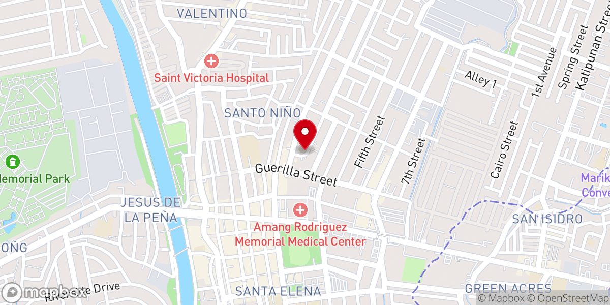 Map showing location of PMCC 4th Watch - Marikina MAIN
