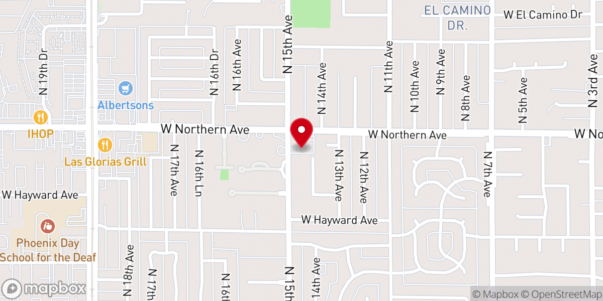 Map showing location of Desert Christian Fellowship Church