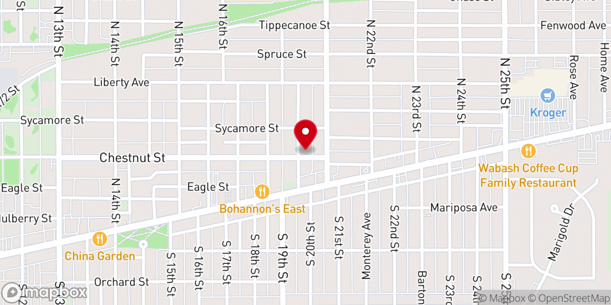 Map showing location of Caring Center Church of God