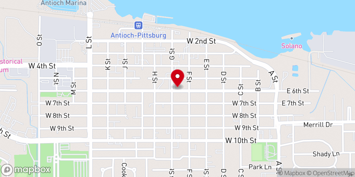 Map showing location of Iglesia Biblica Bautista