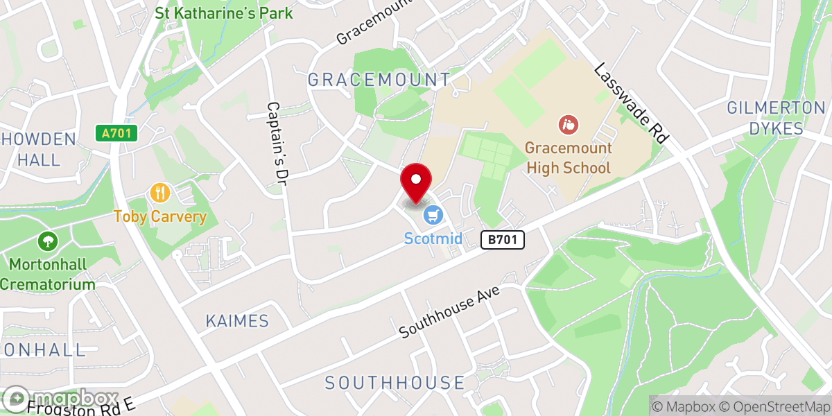 Map showing location of St. Catherine of Alexandria RC Church